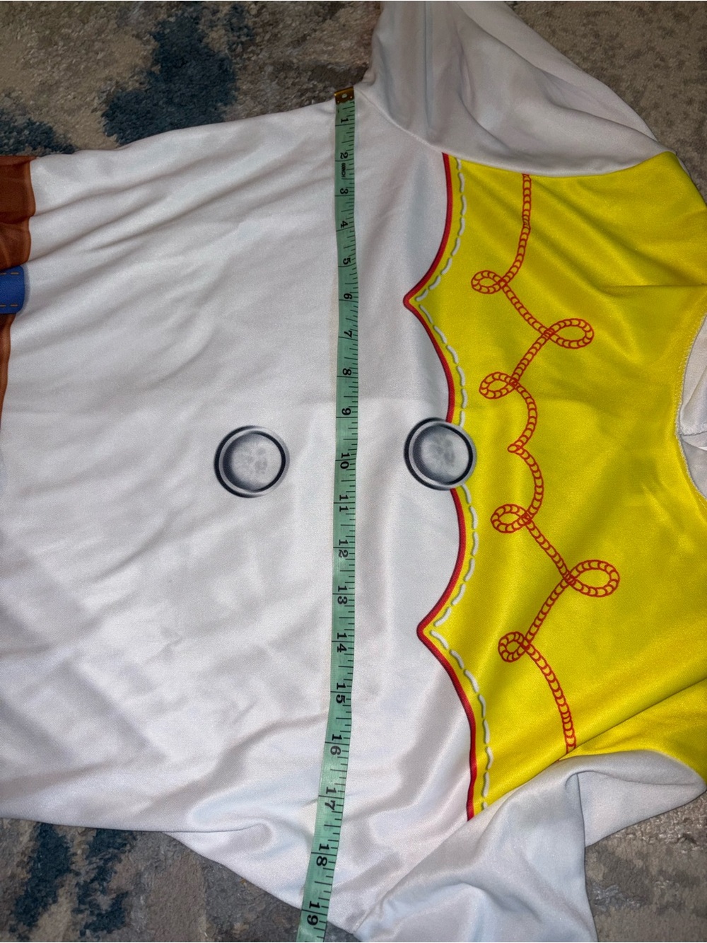 Disney Jessie Cowgirl Costume in White, Black, Blue & Yellow - Picture 7 of 8